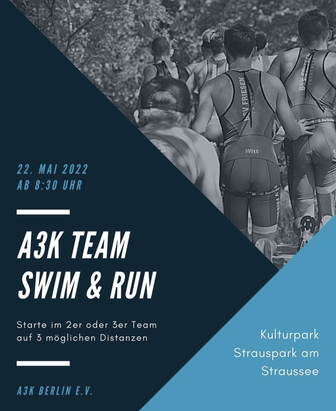 2022 A3K Team Swim Run Poster