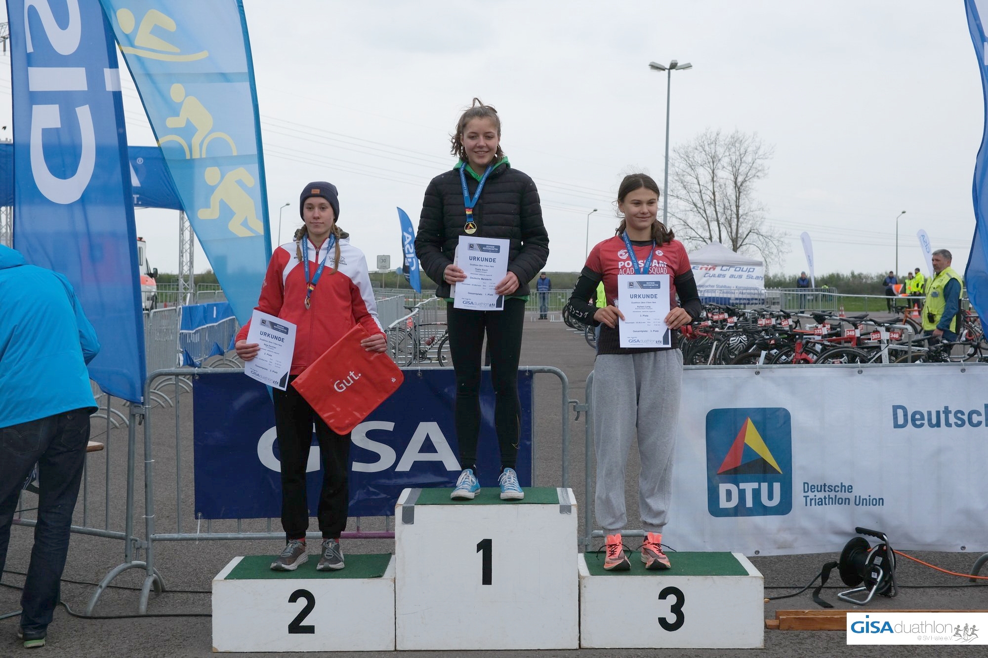 2022 Halle Duathlon Thalia Podium Anne Weimer Michael Kölbel Photographie